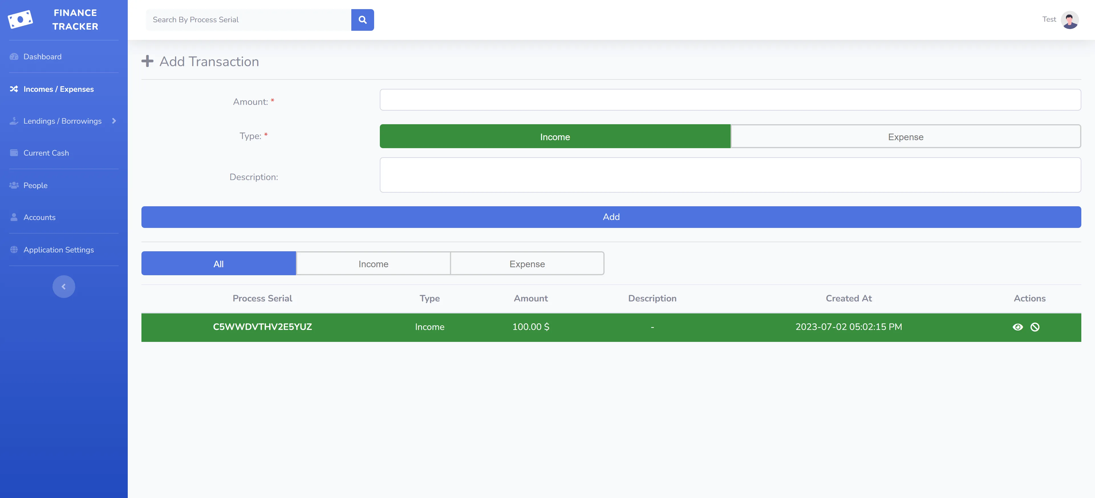 Finance Tracker Image